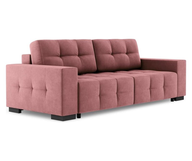 Canapea extensibila 3 locuri Alto Velvet Pink